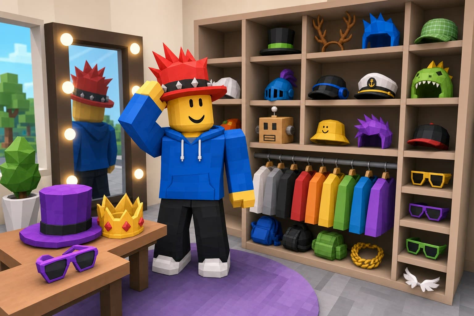 Screenshot showing get free items in the roblox catalog in Roblox
