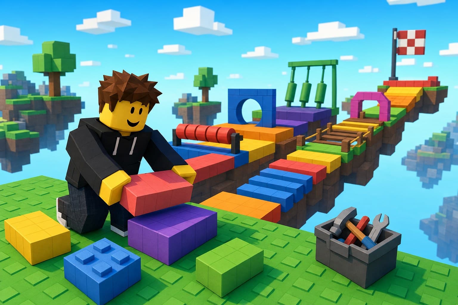 Screenshot showing create your first roblox game in Roblox